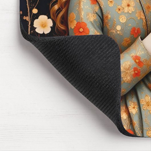 ~ Elegantes Vintages Mädchen ~ Mousepad (Ecke)
