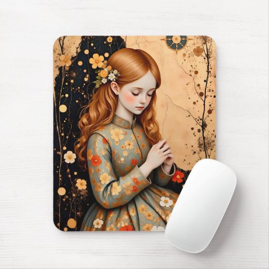 ~ Elegantes Vintages Mädchen ~ Mousepad (Mit Mouse)