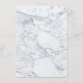 Elegantes Vintages Marble Wedding Menu Menükarte (Rückseite)