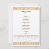 Elegantes Vintages Minimalistisches Beerdigungspro Einladung (Rückseite)