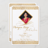 Elegantes Vintages Minimalistisches Beerdigungspro Einladung (Vorne/Hinten)