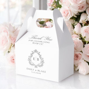 Elegantes Vintages Monogram Wappen Hochzeit Vielen Geschenkschachtel