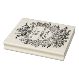 Elegantes Vintages Monogramm Gummistempel