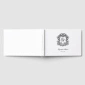 Elegantes Vintages Monogramm-Wappen Hochzeit Gästebuch (Voll)