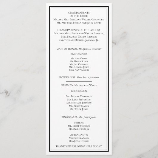 Elegantes Vintages Monogramm-Wappen Hochzeit Programm (Rückseite)