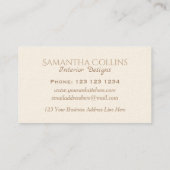 Elegantes Vintages Muster Beige Brown Visitenkarte (Rückseite)
