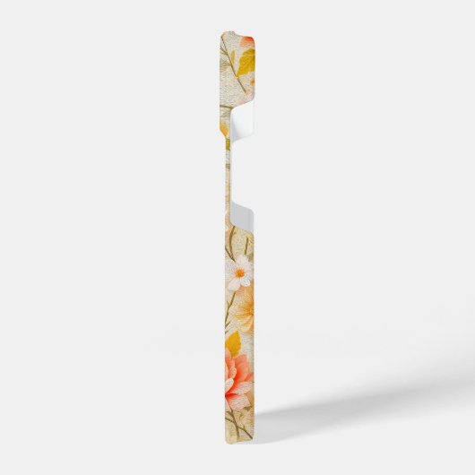 Elegantes Vintages Muster iPhone Hülle (Linke Seite)