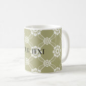 Elegantes Vintages Muster Kaffeetasse (VorderseiteRechts)