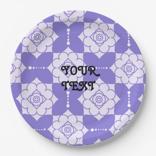 Elegantes Vintages Muster Pappteller (Vorderseite)