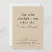 Elegantes Vintages, neutrales Retro-Brautparty Einladung (Vorderseite)