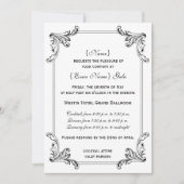 Elegantes Vintages Ornament Einladung (Vorderseite)