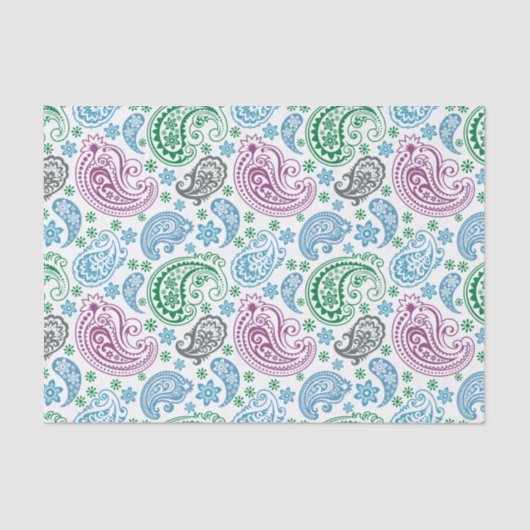 Elegantes Vintages Paisley-Muster Seidenpapier (Vorderseite)