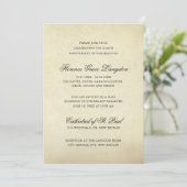 Elegantes Vintages Paper Viktorianisch Death Anniv Einladung (Stehend Vorderseite)