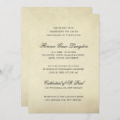 Elegantes Vintages Paper Viktorianisch Death Anniv Einladung (Vorne/Hinten)