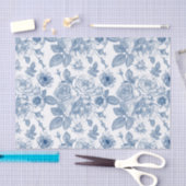 Elegantes Vintages Party mit blühendem, weißem Blu Seidenpapier (Handwerk)