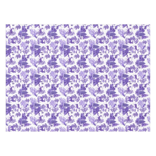 Elegantes Vintages Periwinkle Tischdecke (Vorderseite (Horizontal))