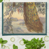 Elegantes Vintages Pfaubaum-Küchentuch Küchentuch (Gefaltet)