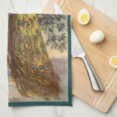 Elegantes Vintages Pfaubaum-Küchentuch Küchentuch (Viertel Falte)