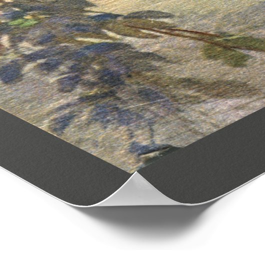 Elegantes Vintages Pfauenbaumposter Poster (Ecke)