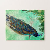 Elegantes Vintages Pfauenwerk   Puzzle (Horizontal)