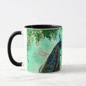 Elegantes Vintages Pfauenwerk Tasse (Links)