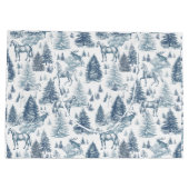 Elegantes Vintages Pferd im Schneewaldtoil Große Geschenktüte (Rückseite)