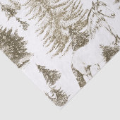 Elegantes Vintages Pferd im Schneewaldtoil Seidenpapier (Detail)