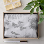 Elegantes Vintages Pferd im Schneewaldtoil Seidenpapier (Geschenk)