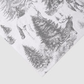 Elegantes Vintages Pferd im Schneewaldtoil Seidenpapier (Detail)