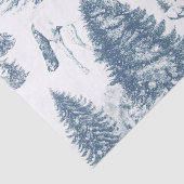 Elegantes Vintages Pferd im Schneewaldtoil Seidenpapier (Detail)