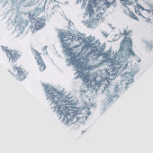 Elegantes Vintages Pferd im Schneewaldtoil Seidenpapier (Detail)