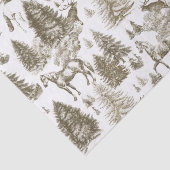 Elegantes Vintages Pferd im Schneewaldtoil Seidenpapier (Detail)