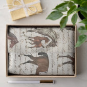 Elegantes Vintages Pferdeschlittenschreiben Seidenpapier (Geschenk)