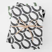 Elegantes Vintages Pferdeshoe Geschenkpapier Set (Beispiel)