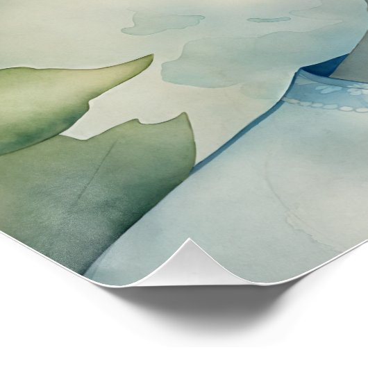 Elegantes Vintages Portrait Glossy Poster (Ecke)