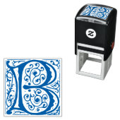 Elegantes Vintages Renaissance Letter B Monogramm Permastempel (Beispiel)