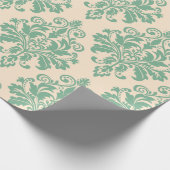 Elegantes Vintages Retro Damast-Muster Geschenkpapier (Ecke)