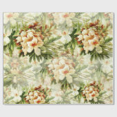 Elegantes Vintages Retro Weißes Blumengebäck Geschenkpapier (Flach)