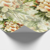 Elegantes Vintages Retro Weißes Blumengebäck Geschenkpapier (Ecke)