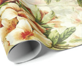 Elegantes Vintages Retro Weißes Blumengebäck Geschenkpapier (Rolleneckpunkt)