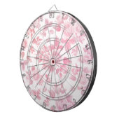 Elegantes Vintages Rosa, botanisch-floral Dartscheibe (Vorderseite rechts)