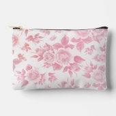 Elegantes Vintages Rosa, botanisch-floral Zubehörtasche (Vorderseite)