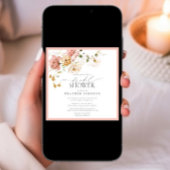 Elegantes Vintages Rosa & Gold Brautparty Einladung