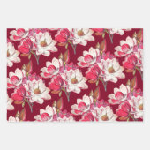 Elegantes Vintages Rosa Magnolia Geschenkpapier Set (Vorderseite)