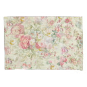 elegantes Vintages rosa Pastellblumenmuster Kissenbezug (Vorderseite)
