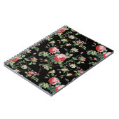 Elegantes Vintages Rosa-Rose-Flachbildschirm Notizblock (Linke Seite)