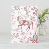 Elegantes Vintages Rosa Rosewood Einladung (Stehend Vorderseite)