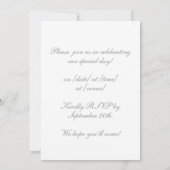 Elegantes Vintages Rosa Rosewood Einladung (Rückseite)