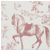 Elegantes Vintages Rosa Rotes Pferd Stoff (Nahaufnahme)