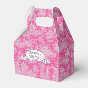 Elegantes Vintages Rosa-Toile de jouy Monogramm Geschenkschachtel